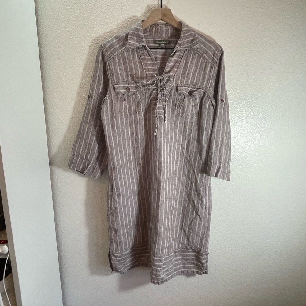 Tommy Bahama 100% Linen Tunic Dress Size M